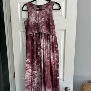 Nursing Queen Raspbeerry Tie Dye Maxi Dress